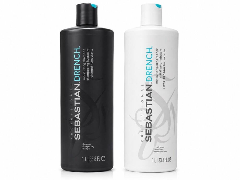 Sebastian Drench Moisturizing Shampoo & Conditioner Duo 33.8 oz / 1L Liter Set